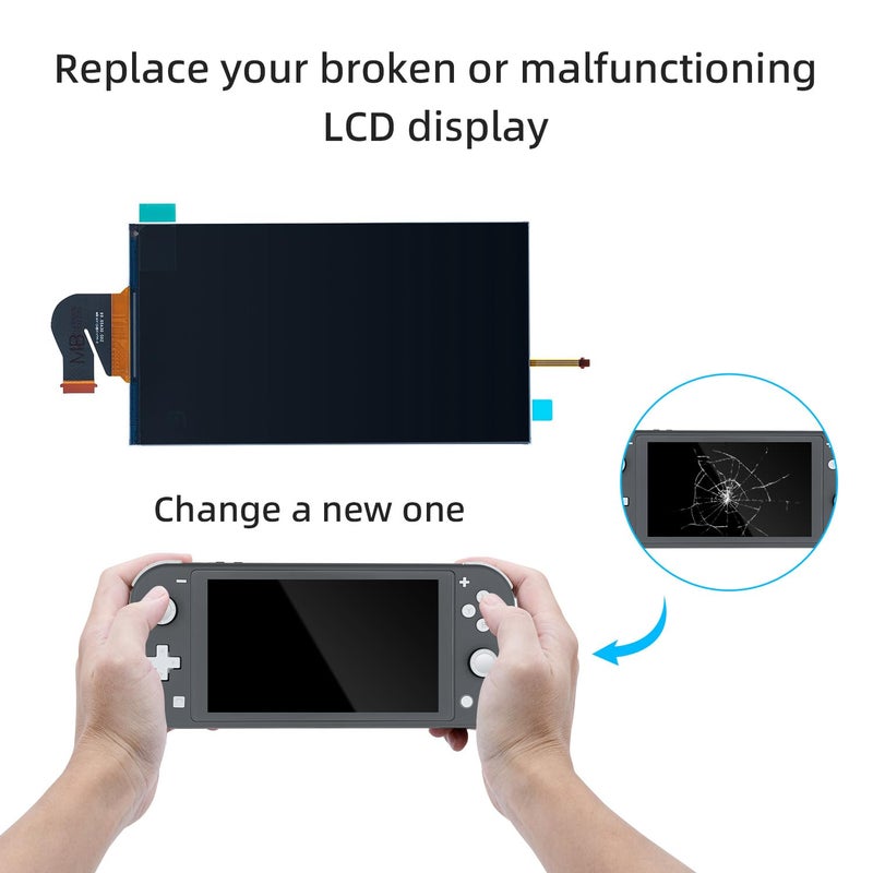 Wigearss Replacement LCD Screen for N Switch Lite, LCD Screen Display Panel Whit Screen Protector Repair kit for Switch Lite - Image 3